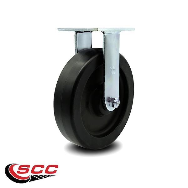 8 Inch Polyolefin Wheel Rigid Caster with Roller Bearing